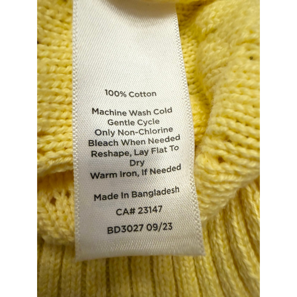 Talbots Yellow Petite Crew Neck Sweater SP - Picture 8 of 8